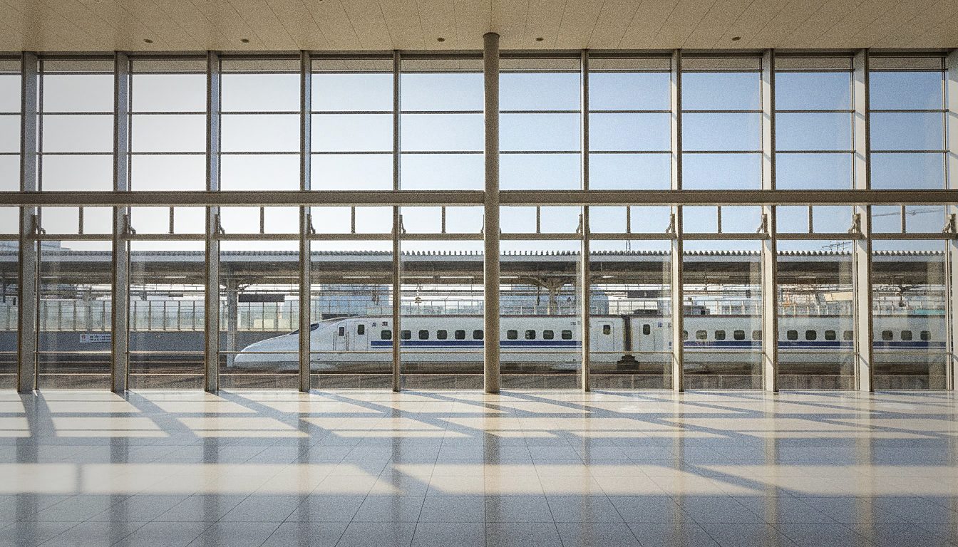 Atrium moderne en verre et acier de la gare de Kyoto